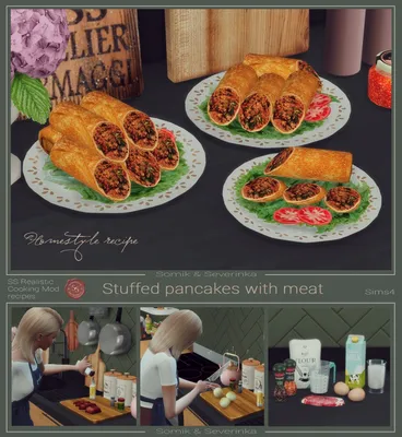 Recipe Pancakes Stuffed With Meat